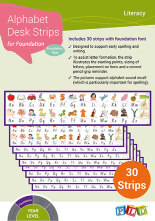 Alphabet Desk Mats for The Early Years (Foundation Font)