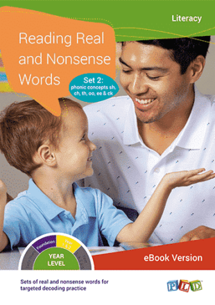 Reading Real and Nonsense Words - Set 4: ar, or, er, ay, ai, oi, oy, ing, all (eBook)