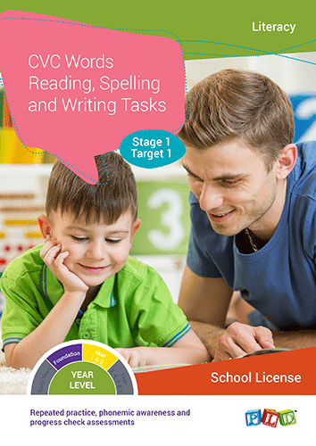CVC Words Reading, Spelling and Writing Tasks (Subscription)