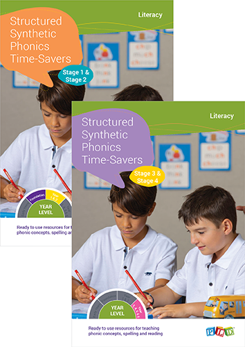 Structured Synthetic Phonics Time-Savers - Stage 1-4 Junior & Middle Primary Set